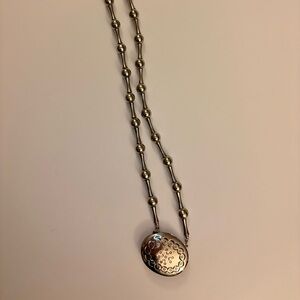 Estee Lauder Silver Beaded Necklace